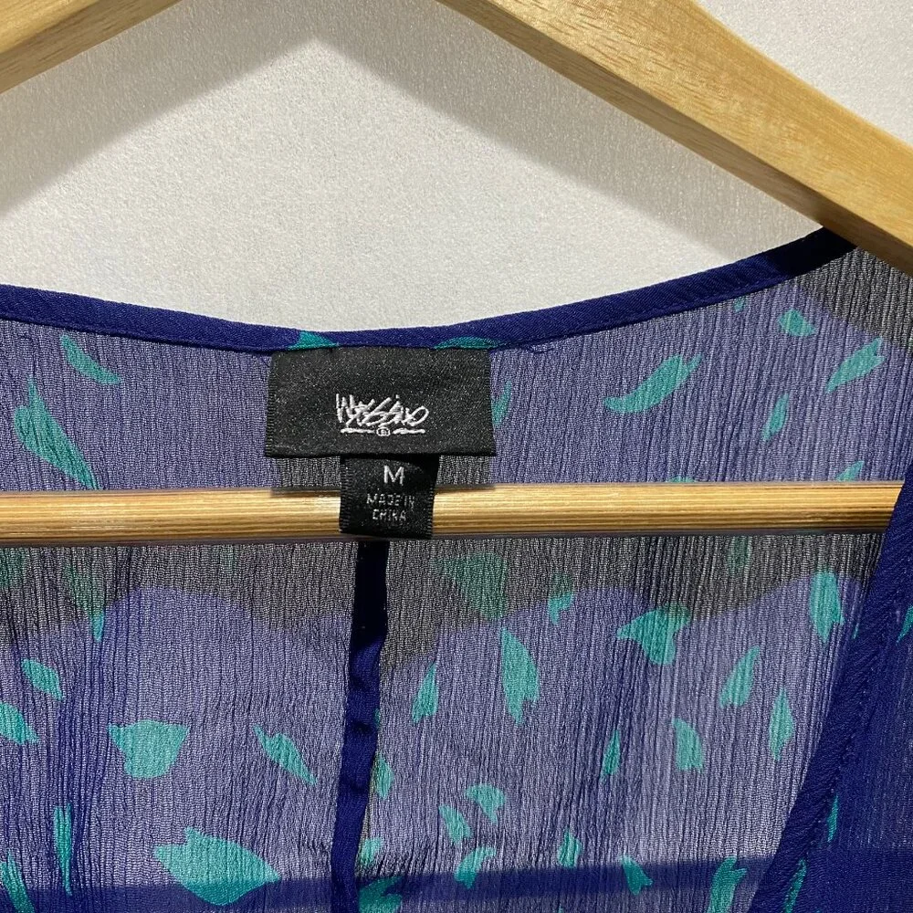 Mossimo Sheer Patterned V-neck Top - Picture 2 of 2